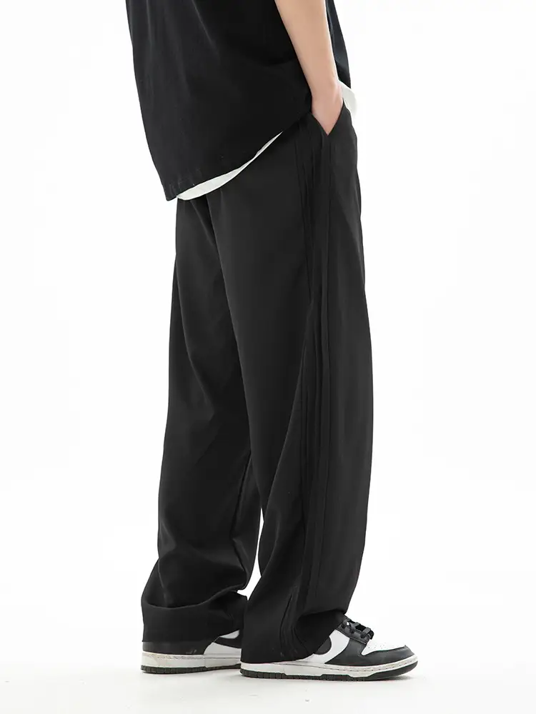 Men Silk Loose Pants Summer Wear Beige Capri - Image 4