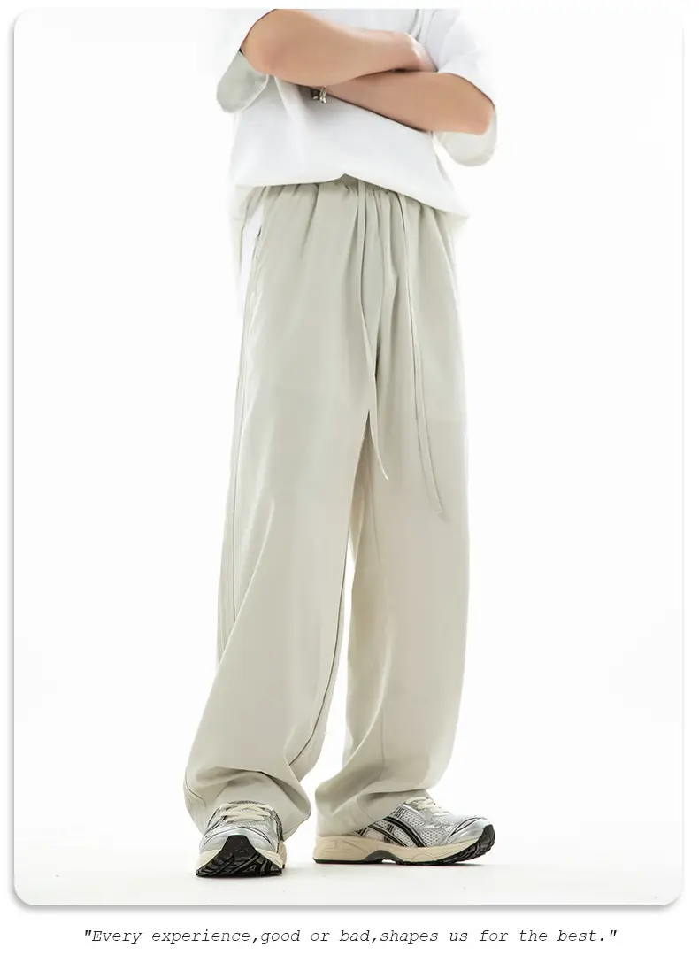 Men Silk Loose Pants Summer Wear Beige Capri — feature 15