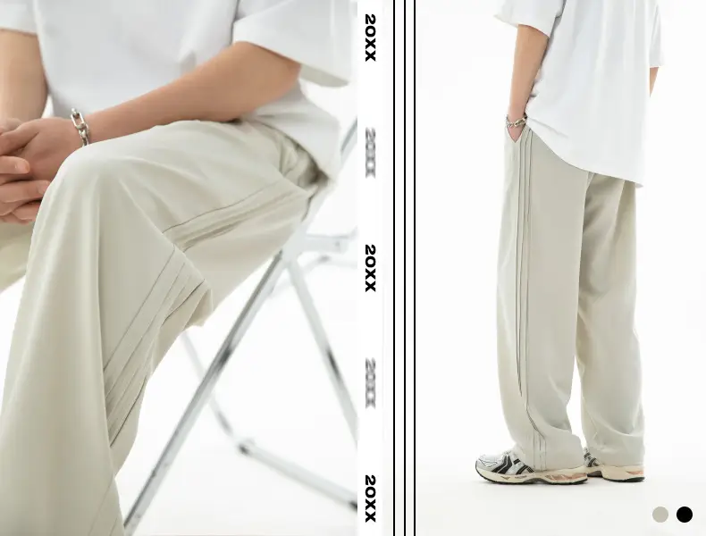 Men Silk Loose Pants Summer Wear Beige Capri — feature 5