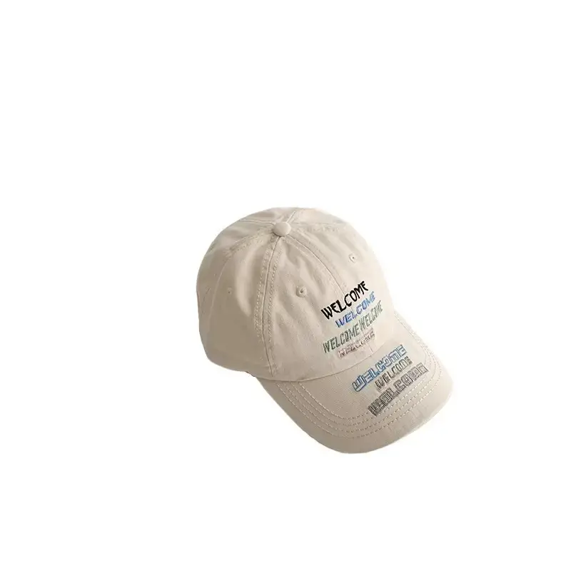 Autumn Kids Caps with Letter Embroidery Black White - Image 7