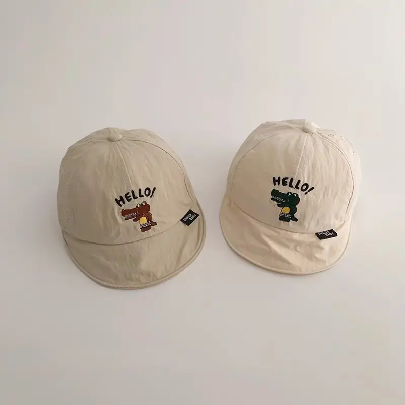 Hello Kitty Baby Sun Cap Quick Dry Summer Beige Grey - Image 4