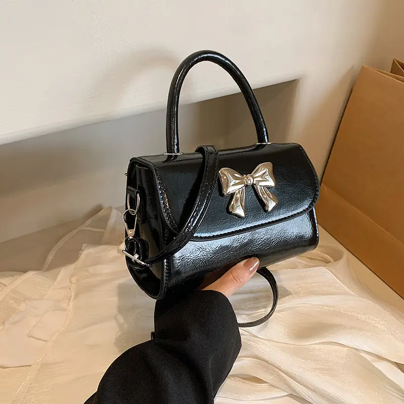 White Bowknot Shoulder Messenger Bag 2024 - Image 6