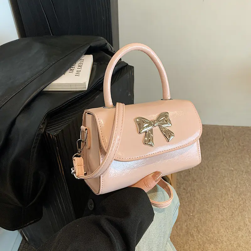White Bowknot Shoulder Messenger Bag 2024 - Image 3