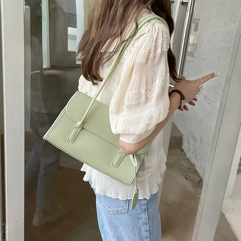 Green French Niche Shoulder Bag for Women 2023 - Image 5