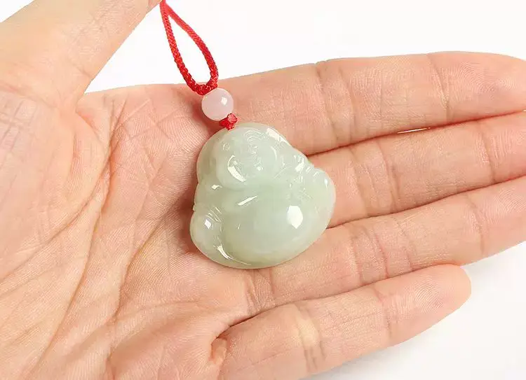 Natural Jade Couple's Jade Pendant with Red String — feature 6