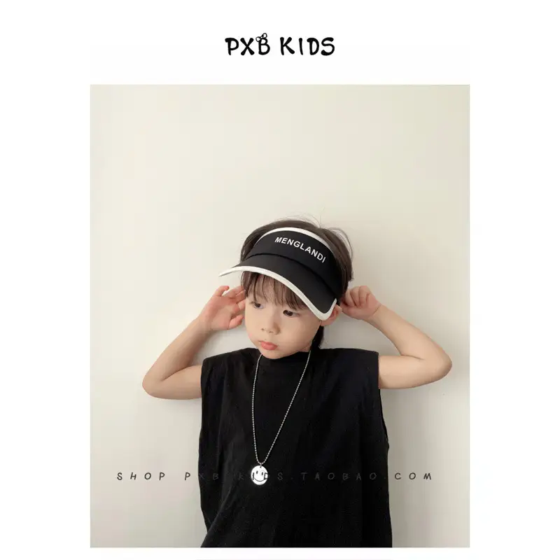 Kids Sunscreen Hat Black All-Match Summer Cap - Image 8
