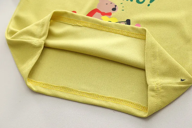 Girls Cotton Shorts Set Yellow Wish Sing Mot — feature 10