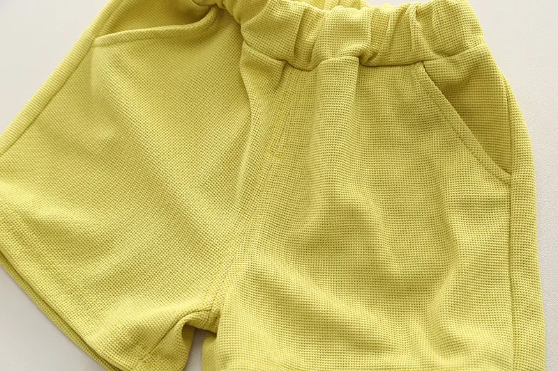 Girls Cotton Shorts Set Yellow Wish Sing Mot — feature 12