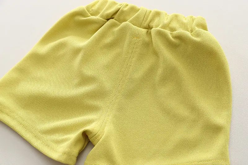 Girls Cotton Shorts Set Yellow Wish Sing Mot — feature 15