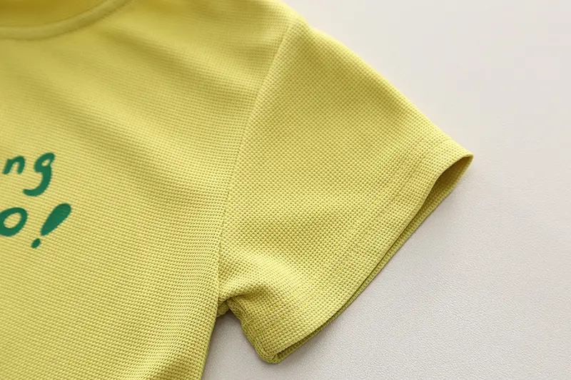 Girls Cotton Shorts Set Yellow Wish Sing Mot — feature 8