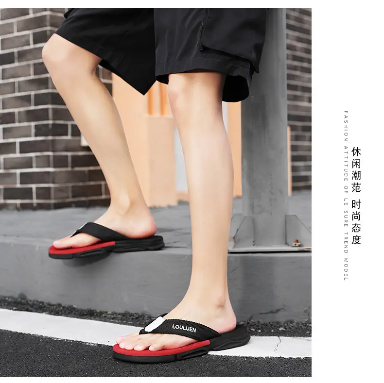 Cross-border plus size flip-flops men's summer wear non-slip flip-flops men's beach fashion Internet celebrity casual sandals — feature 10