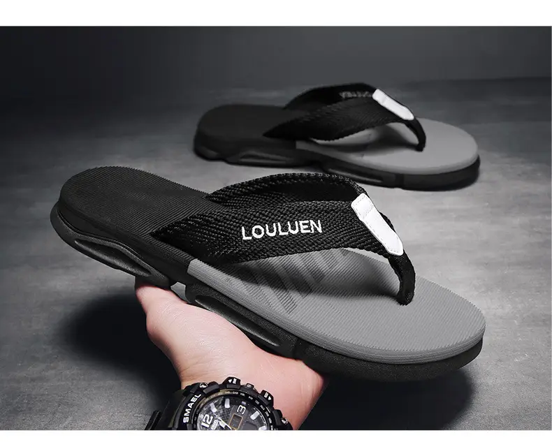 Cross-border plus size flip-flops men's summer wear non-slip flip-flops men's beach fashion Internet celebrity casual sandals — feature 15