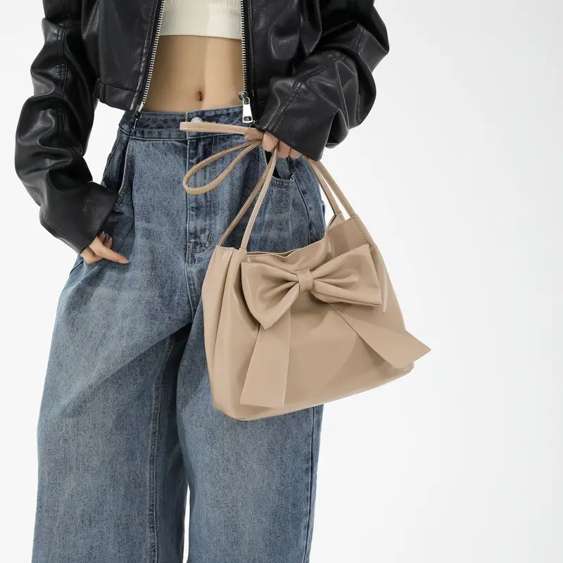 Black Women's Shoulder Bag with Tote Accessory - Image 5