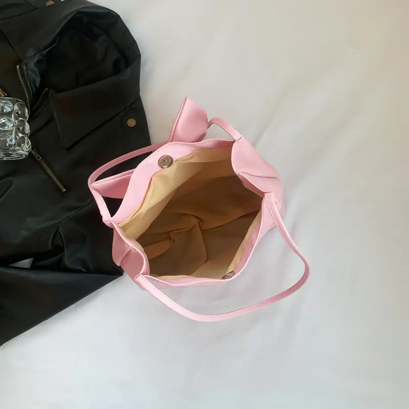 Black Women's Shoulder Bag with Tote Accessory - Image 7