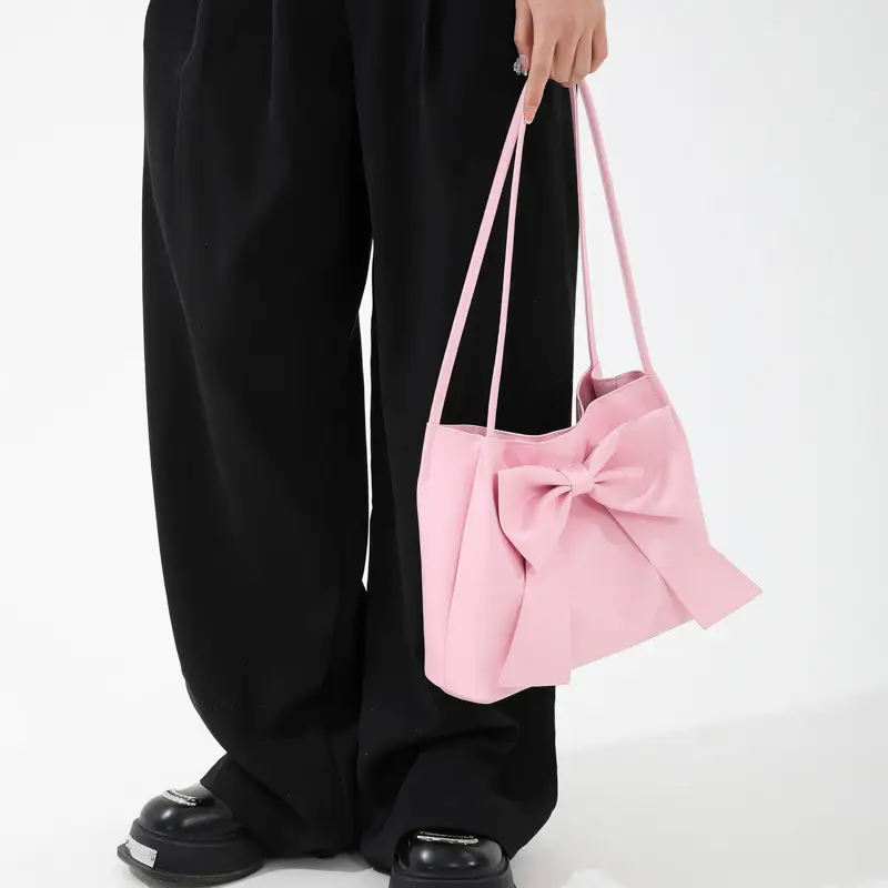 Black Women's Shoulder Bag with Tote Accessory - Image 2