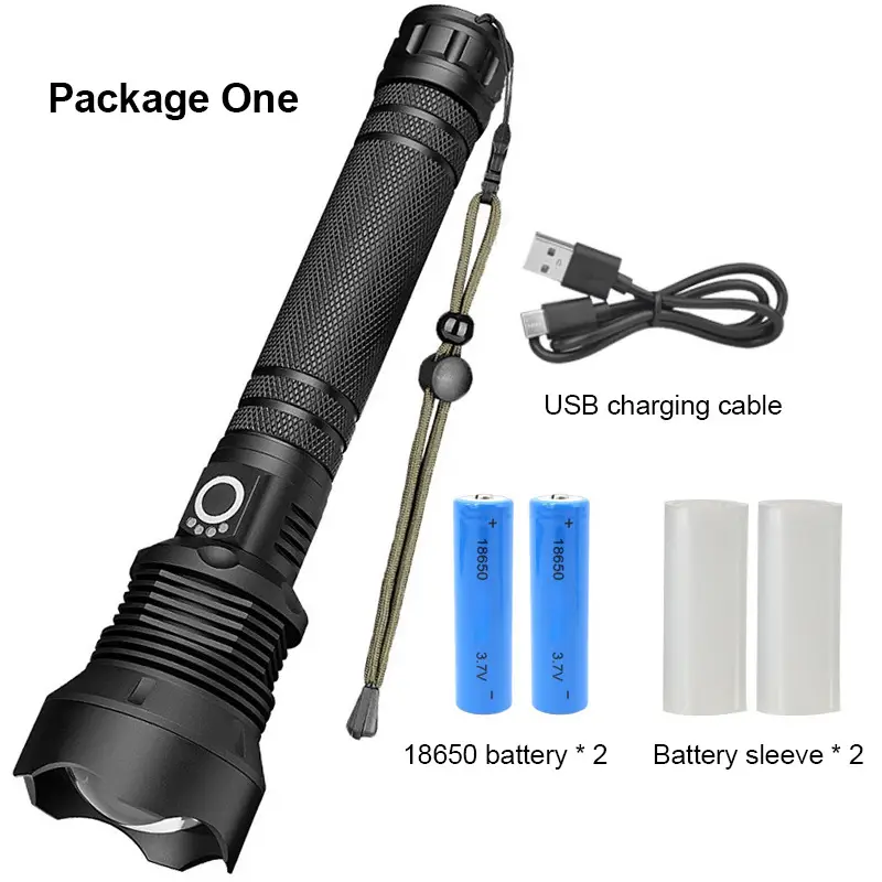 Cross-border LED Flashlight Waterproof Zoom Long Range Outdoor Use - Image 2