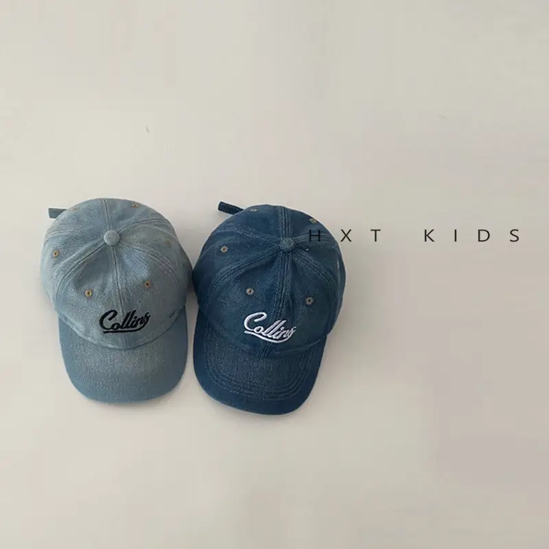 Children's Blue Embroidered Baseball Cap - Image 6