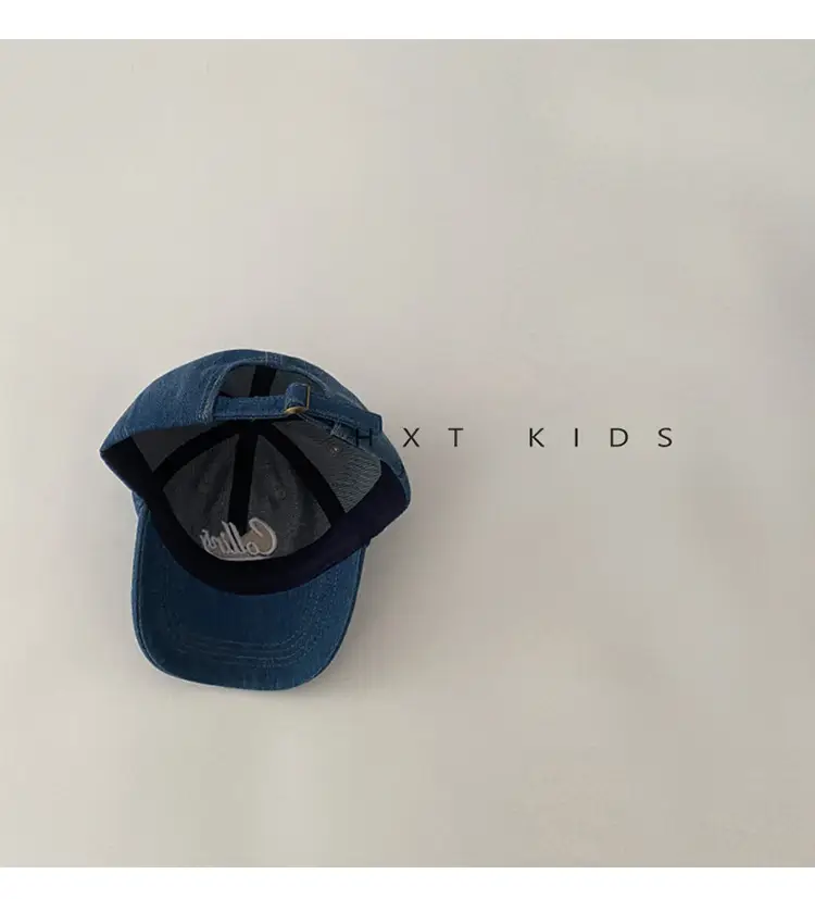 Children's Blue Embroidered Baseball Cap — feature 10