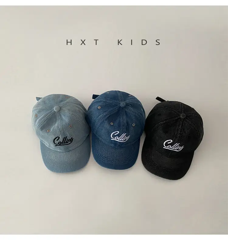 Children's Blue Embroidered Baseball Cap — feature 4