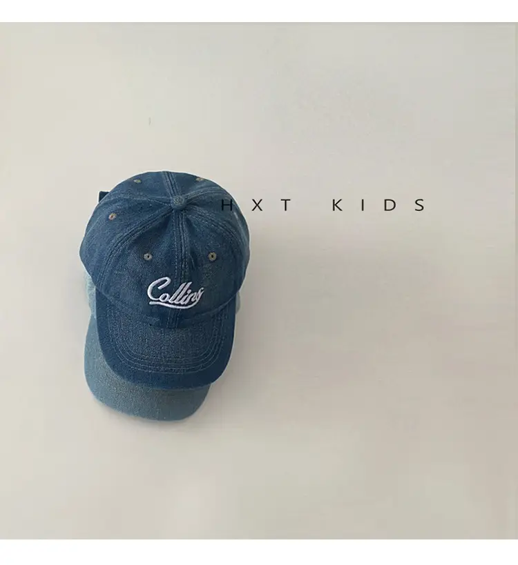 Children's Blue Embroidered Baseball Cap — feature 5