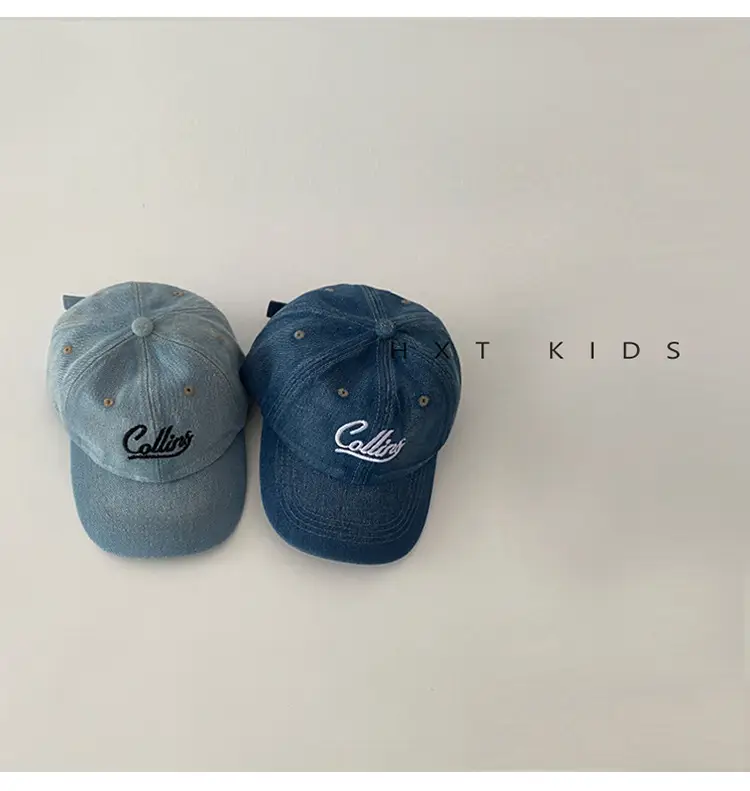Children's Blue Embroidered Baseball Cap — feature 6