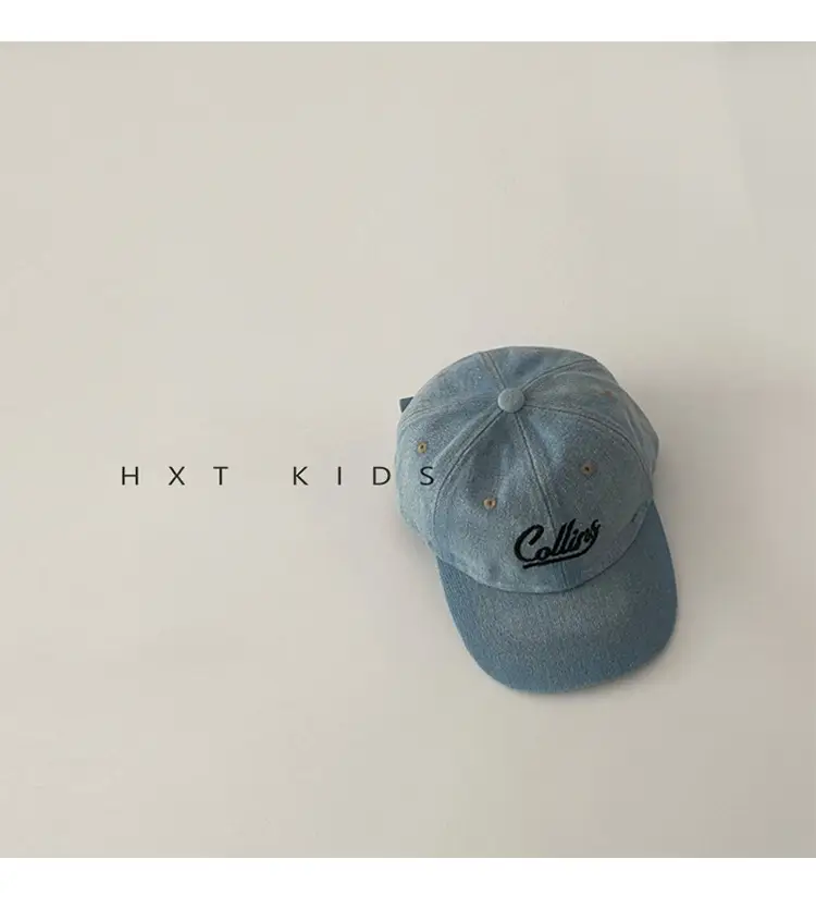 Children's Blue Embroidered Baseball Cap — feature 7