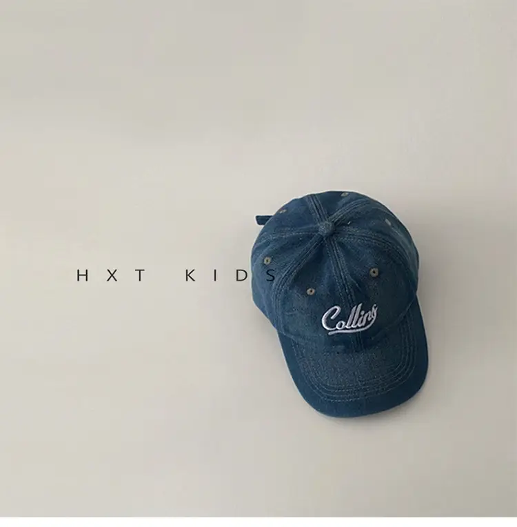 Children's Blue Embroidered Baseball Cap — feature 8