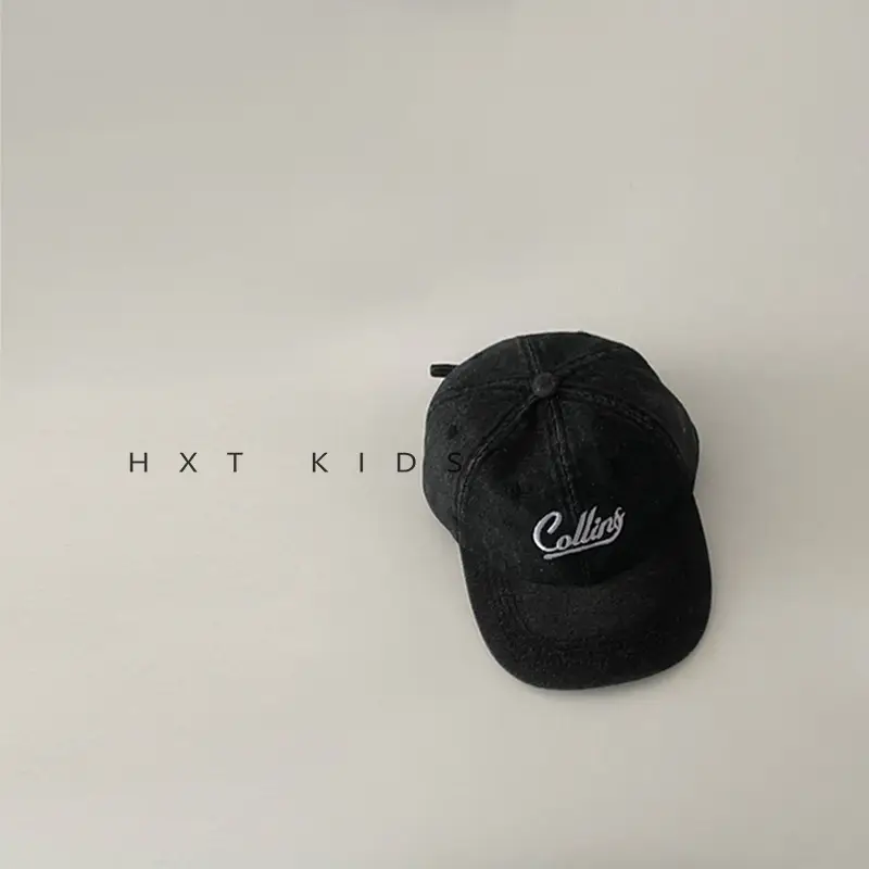 Children's Blue Embroidered Baseball Cap - Image 3