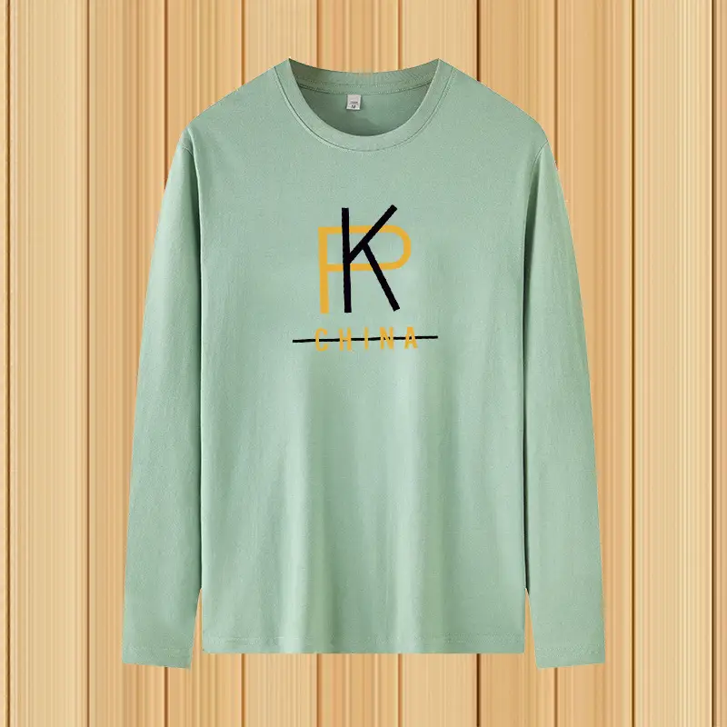 Men Printed Long Sleeve T-Shirt Grey Large
