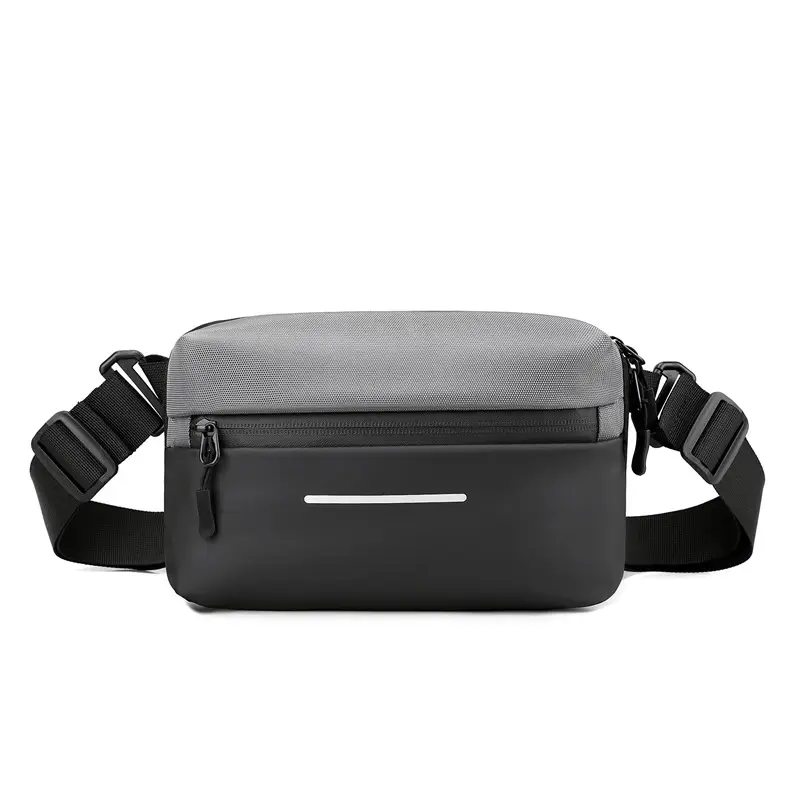 Men's Lightweight Crossbody Bag Black Textured