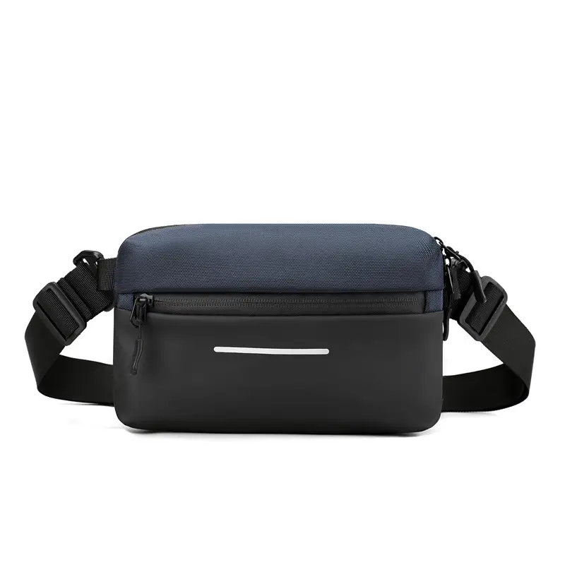 Men's Lightweight Crossbody Bag Black Textured