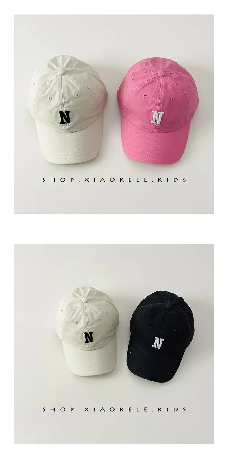 N Letter Baby Cap Set for Kids 1-3 Years — feature 5