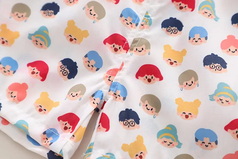 Children Cotton Printed T-Shirt Shorts Set Summer Boys — feature 8