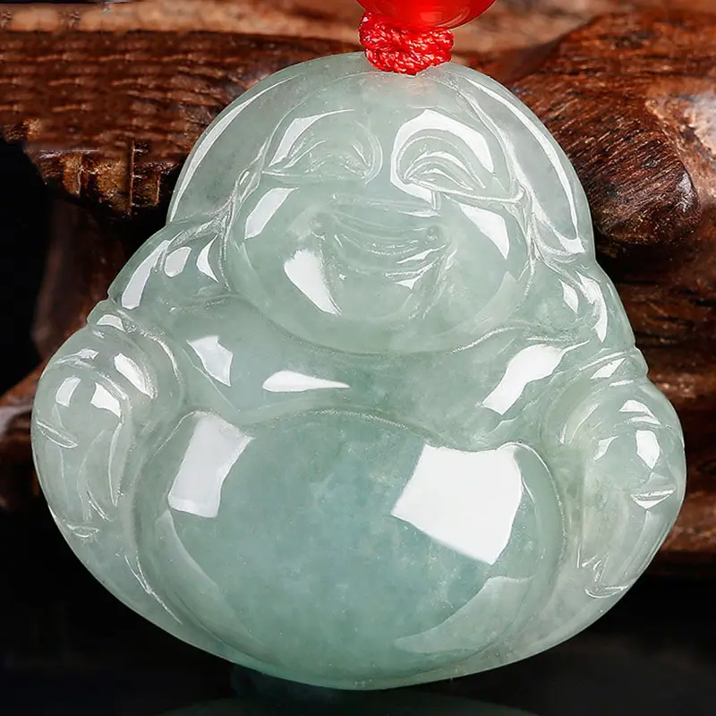 Jade Laughing Buddha Pendant Necklace for Women - Image 3