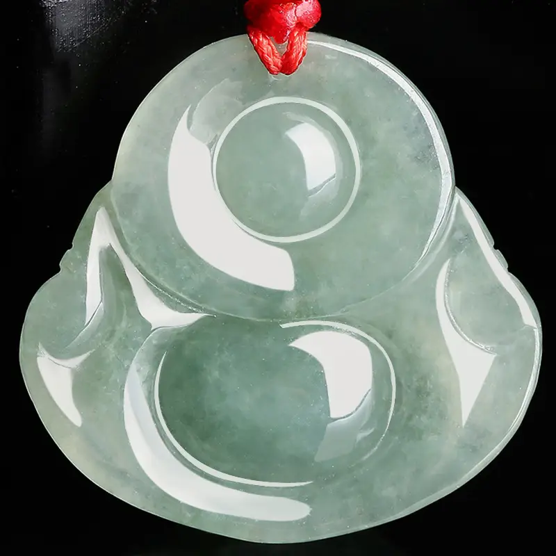 Jade Laughing Buddha Pendant Necklace for Women - Image 4