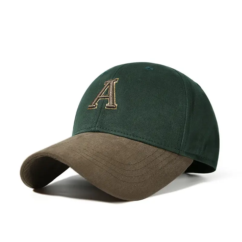 Women's Green Auburn Cap Sun Hat Cotton Baseball - Image 3
