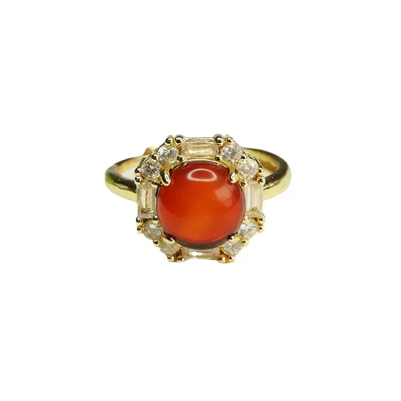 Vintage Gold Amber Ring for Women - Image 5