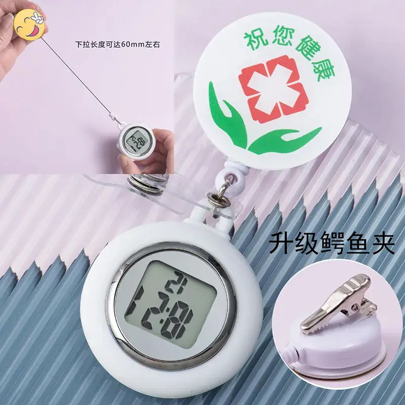 Retractable Nurse Watch Digital Silicone Pocket Watch for Men Women - Image 18
