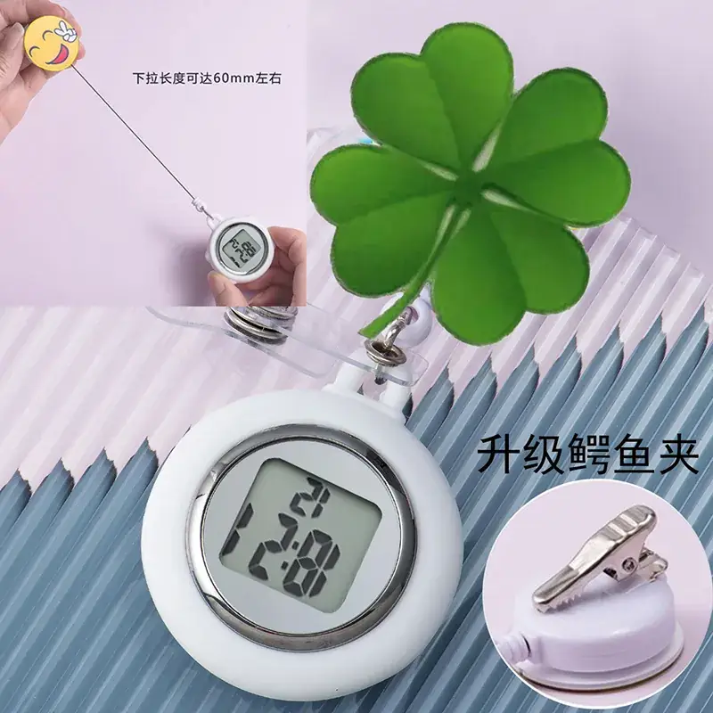 Retractable Nurse Watch Digital Silicone Pocket Watch for Men Women - Image 20