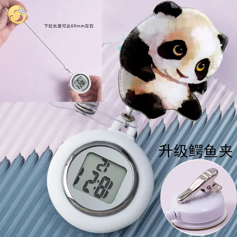 Retractable Nurse Watch Digital Silicone Pocket Watch for Men Women - Image 21