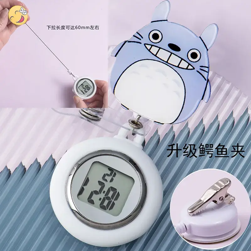 Retractable Nurse Watch Digital Silicone Pocket Watch for Men Women - Image 23