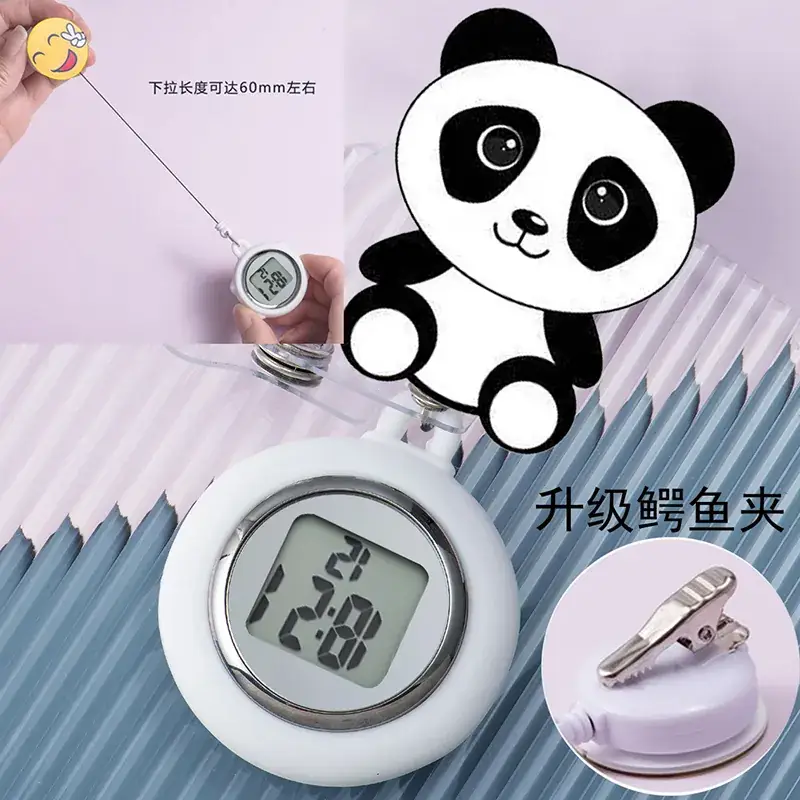 Retractable Nurse Watch Digital Silicone Pocket Watch for Men Women - Image 25