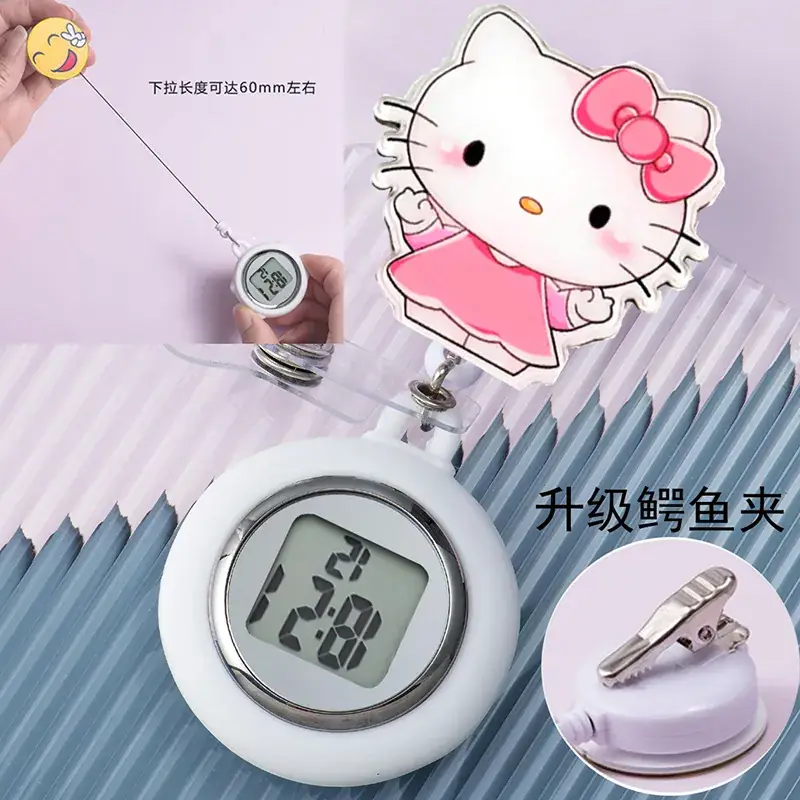 Retractable Nurse Watch Digital Silicone Pocket Watch for Men Women - Image 26