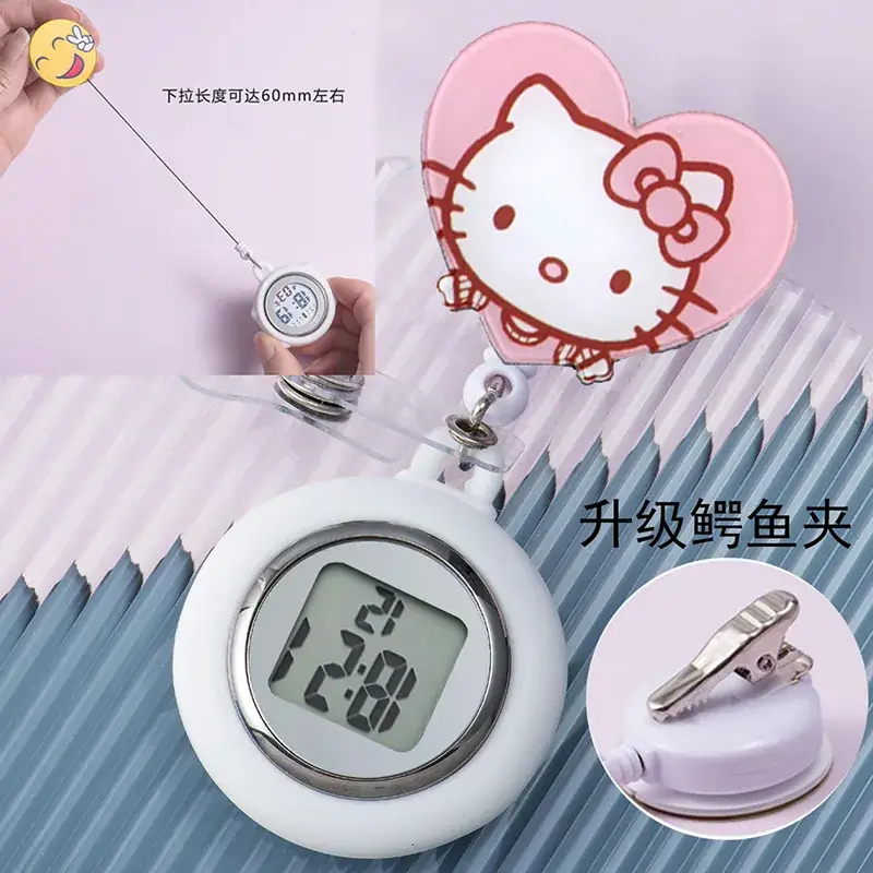Retractable Nurse Watch Digital Silicone Pocket Watch for Men Women - Image 28