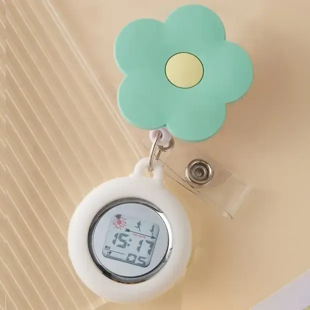 Retractable Nurse Watch Digital Silicone Pocket Watch for Men Women - Image 3