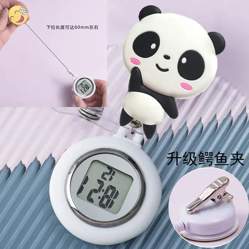 Retractable Nurse Watch Digital Silicone Pocket Watch for Men Women - Image 32