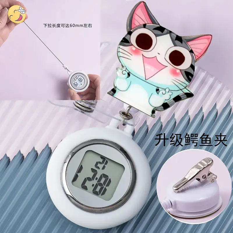 Retractable Nurse Watch Digital Silicone Pocket Watch for Men Women - Image 33