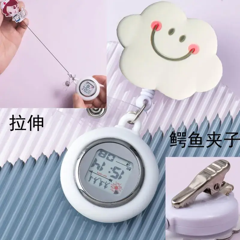 Retractable Nurse Watch Digital Silicone Pocket Watch for Men Women - Image 34