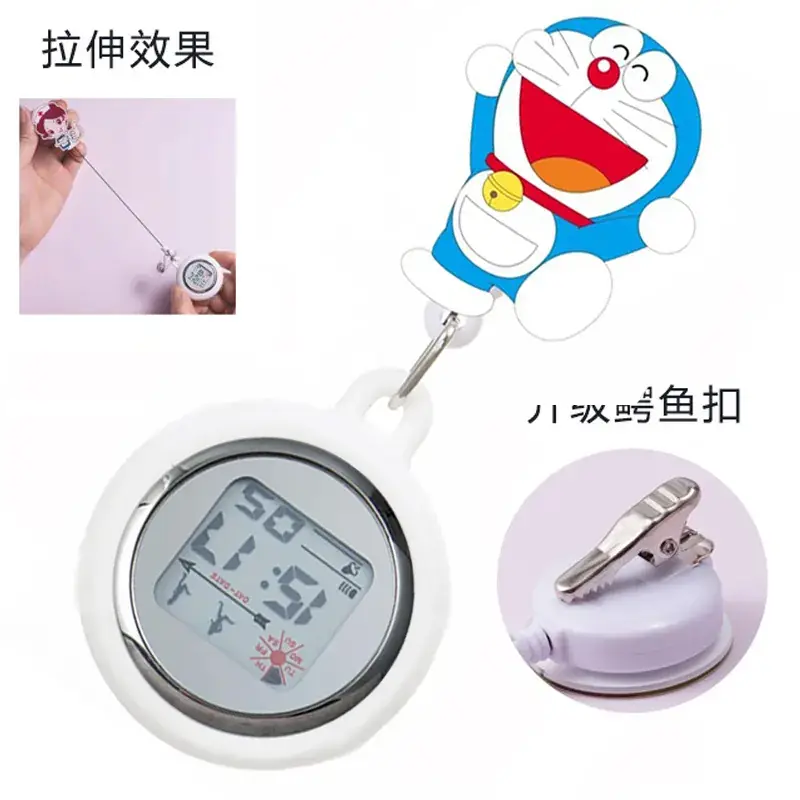 Retractable Nurse Watch Digital Silicone Pocket Watch for Men Women - Image 36