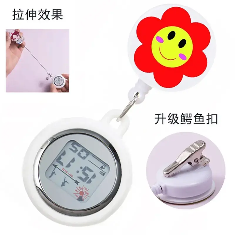 Retractable Nurse Watch Digital Silicone Pocket Watch for Men Women - Image 44